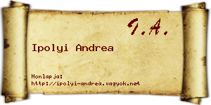 Ipolyi Andrea névjegykártya